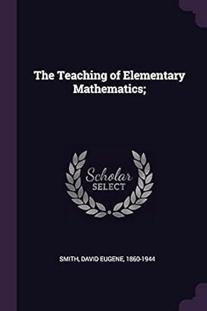 Buy The Teaching of Elementary Mathematics; Book Online at Low Prices ...