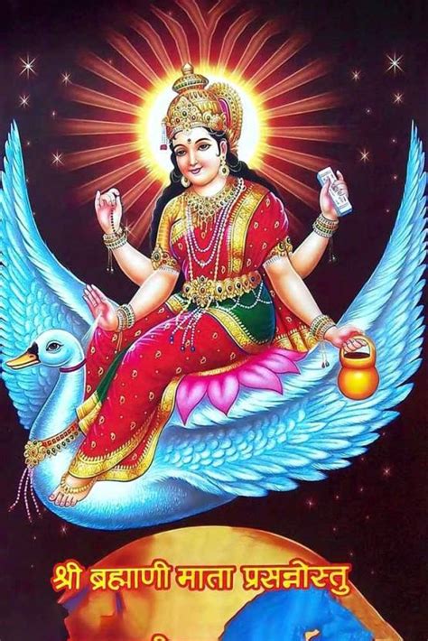 Goddess Brahmani Maa Religious Waterproof Vinyl Sticker Poster || (20 ...