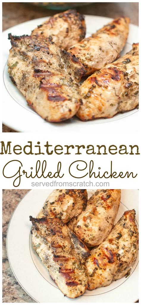 Mediterranean Grilled Chicken Breasts - Served From Scratch