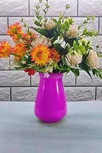 Buy Glass Magenta Lantern Home Decorative Flower Vases for Home Decor ...