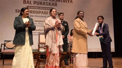 Pradhan Mantri Rashtriya Bal Puraskar 2024 Presented to 17 Young Heroes ...