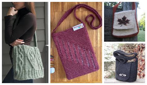 Knit Messenger Bag Free Knitting Patterns - Knitting Pattern