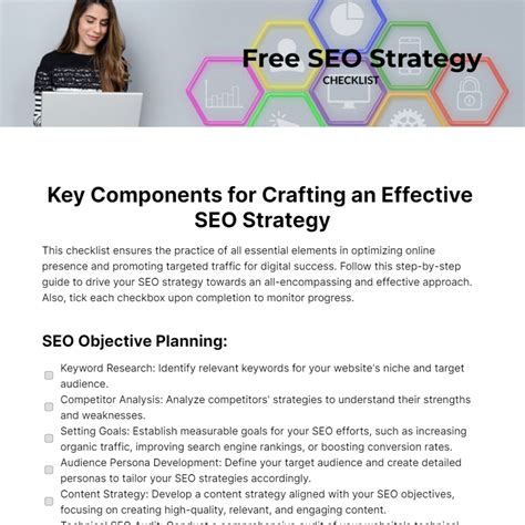 Free SEO Strategy Checklist Template to Edit Online