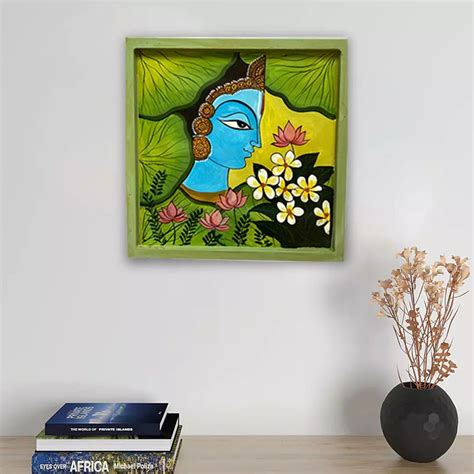 Shop for exquisite Hand painted Krishna Wall Plate – Sumaavi