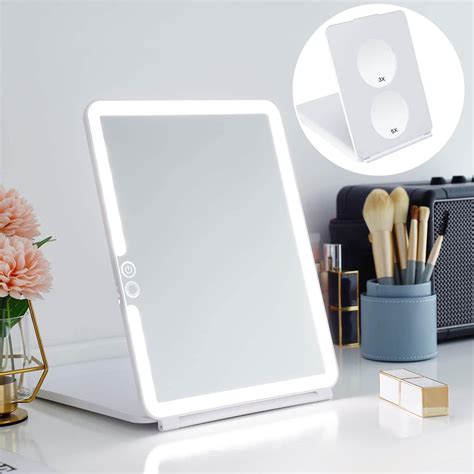 Amazon.com: Naseto Travel Makeup Mirror with Lights & 10X Magnetic ...