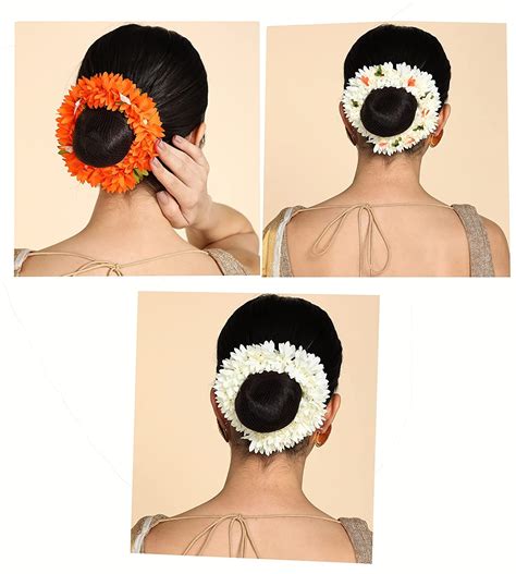 HIMMU'S FASHION HUB 3 Pcs (30 cm Long) Artificial Jasmine Mogra Flower ...