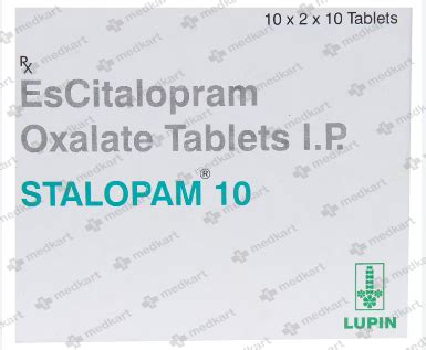 STALOPAM 10MG TABLET 10'S, Price, Composition & Generic Alternatives ...