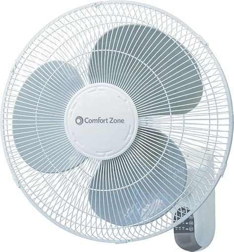 Buy Comfort Zone CZ16WR Wall Mount Fan, 16-inch 3-Speed, White Online ...