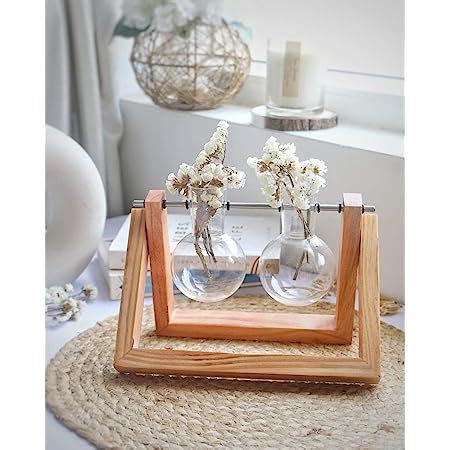 Art Grotto India Hydroponic Double Glass with Pine Wood Stand Indoor ...