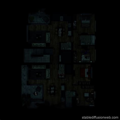 a vertical 3d floor plan viewed directly from above Prompts | Stable ...