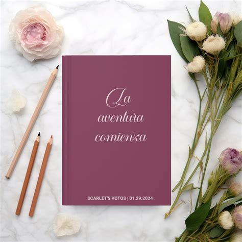 Custom Spanish Wedding Vow Book, the Adventure Begins Journal ...