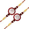 Buy Milan Jewellers BIS HALLMARKED Fine Silver OM Swastik Rakhi ...