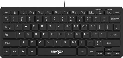 Frontech Membrane Keys Wired Mini Keyboard | 78 Keys | USB Plug & Play ...