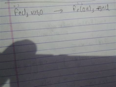 Write the chemical method by which fe(oh)3 can be prepared from fecl3 ...