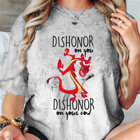 Mushu Dishonor On Your Cow Blast Disney Mulan Shirt - Wondermento