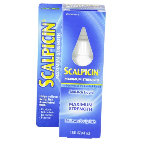 Scalpicin Scalp Itch Relief Maximum Strength with Aloe Liquid - 1.5 Fl ...