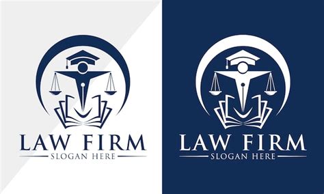 Design des Logos der Anwaltskanzlei Anwaltslogo Premium-Vektorvorlage ...