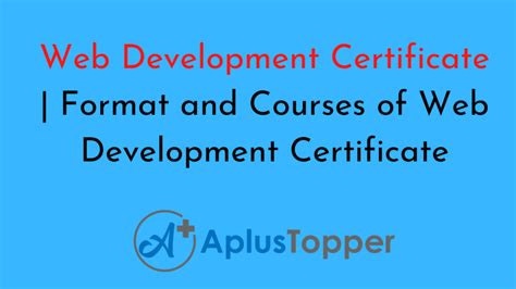 Image result for Web Development Certificates