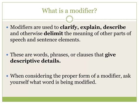 Image result for Different Types of Modifiers