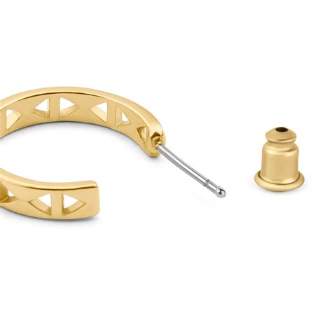 Accessorize London Women 14k Gold-Plated Cut-Out Hoops - Accessorize India