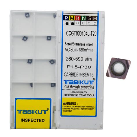 Buy Inserts CCGT030104L-T20 for Steel & SS | Jaibros