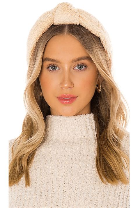 Lele Sadoughi Teddy Knotted Headband in Camel | REVOLVE