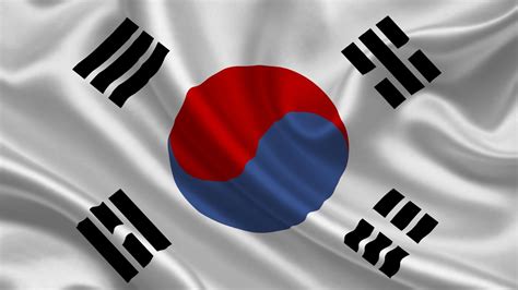 flag, south, 1080P, country, 3d and abstract, korea, satin, south korea HD Wallpaper
