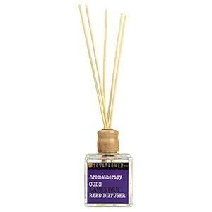 Soulflower Cube Glass Reed Diffuser (Lavender) : Amazon.in: Home & Kitchen