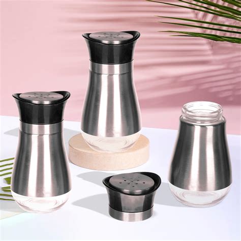 Buy Kuber Industries Stainless Steel Salt and Pepper Shaker Set ...