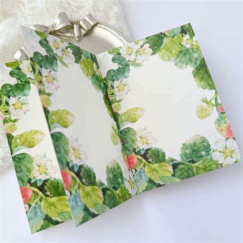 新作☆RG35｜Rose Grocery【草莓邮票】両面印刷 M5 メモ帳 50枚 | cherish365_zakka