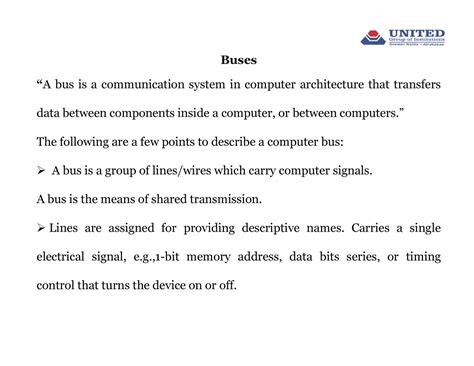 Buses - ............. - Buses “A bus is a communication system in ...