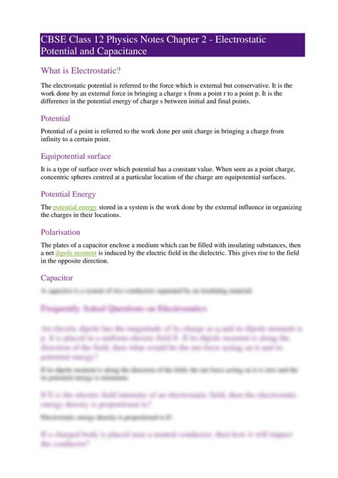 Image result for Class 12 Physics CH 2 Notes