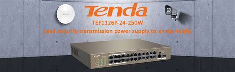 Tenda TEF1126P-24-250W 24-Port Gigabit/SFP Slots Switch with 24-Port ...