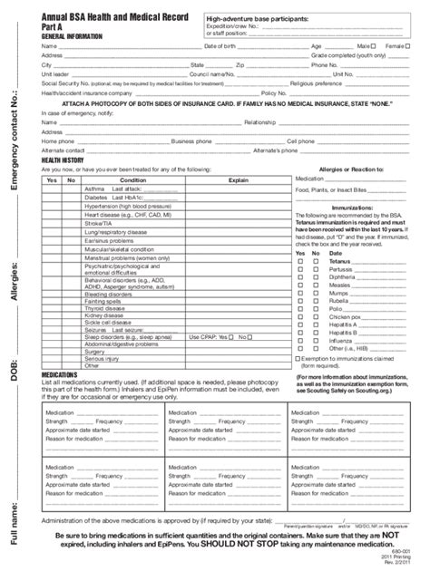 Bsa Medical Form Part C Pdf - Fill Online, Printable, Fillable, Blank ...