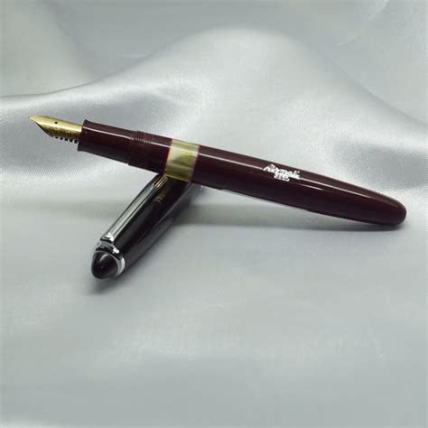 Airmail Wality 69P Maroon Body and Bottom with Window Piston Knob Black ...