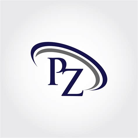 MOnogram PZ Logo Design By Vectorseller | TheHungryJPEG