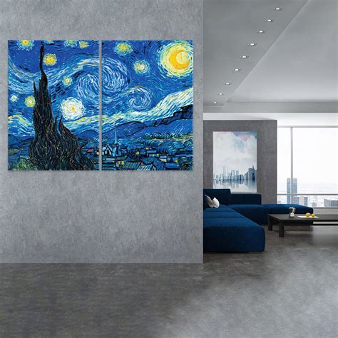 The Starry Night (1889) - Vincent Van Gogh | Vincent Van Gogh Canvas Print | Vincent Van Gogh ...