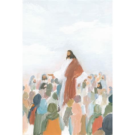 Modern Christian Art of Jesus Teaching Painting - Bible Story Art ...