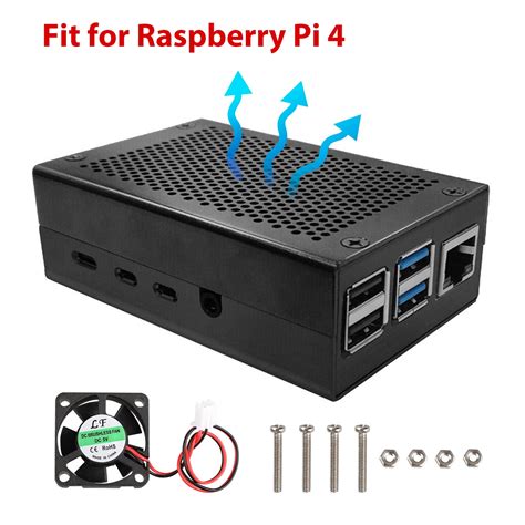 Buy EEEkit Case for Raspberry Pi 4 B, Aluminum Case with Cooling Fan ...