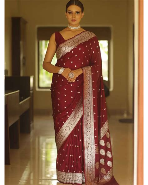 Banarasi Soft Semi Silk Saree – Maharani Weaves