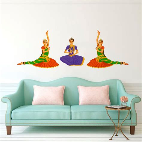 rawpockets ' Bharatanatyam Classical Dance ' PVC Vinyl Matte Finish ...