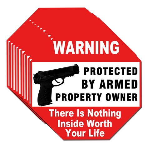 Buy Warning Signs There is Nothing Here Protected by Armed Property ...