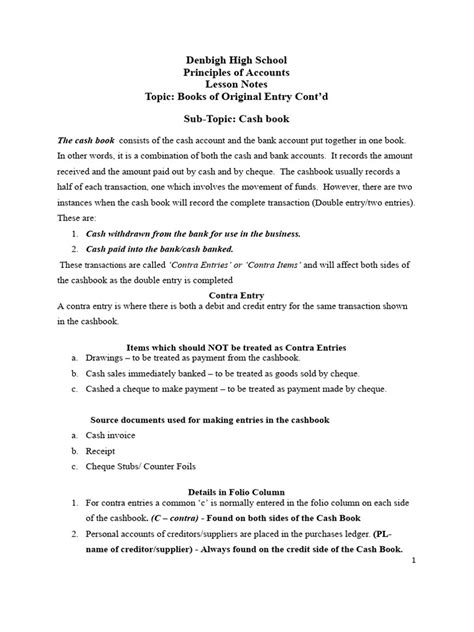 Image result for Cash Book Lecture Tutorials