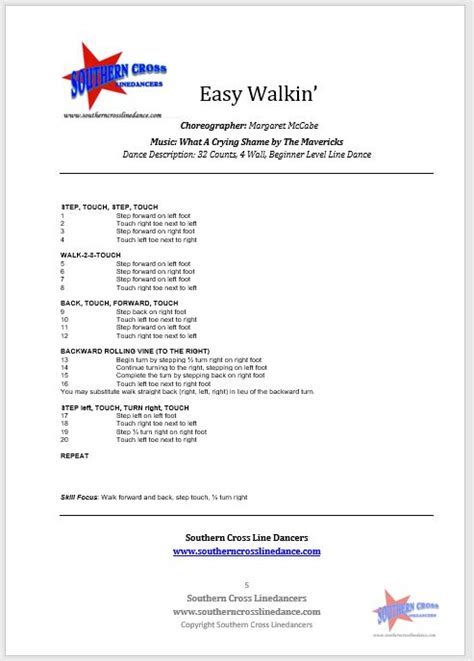 Things Line Dance Step Sheet 的图像结果