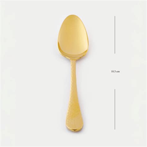 Shop Set of 6 Gold Stainless Steel Dessert Spoons - at Best Price ...