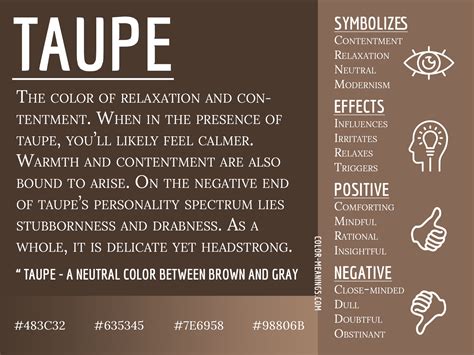 Taupe Color Meaning - Discover the Symbol of Relaxation and Contentment