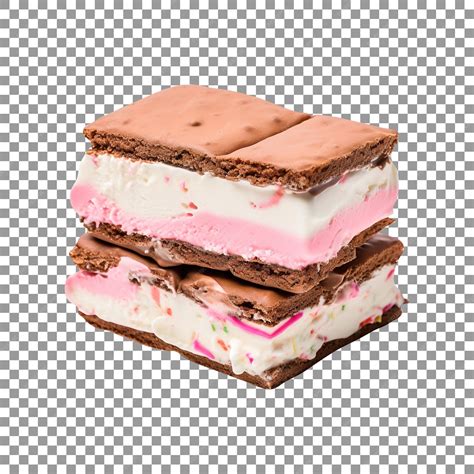 Premium PSD | Delicious neapolitan ice cream sandwich isolated on ...