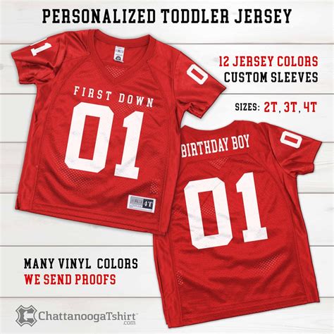 Custom Toddler Football Jersey: Personalized Team Name, Numbers ...