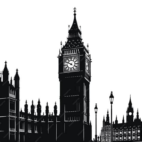 Premium Vector | Big ben silhouette