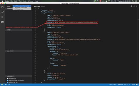 Debugging dotnet core apps using VS Code on Mac – Swaminathan Vetri